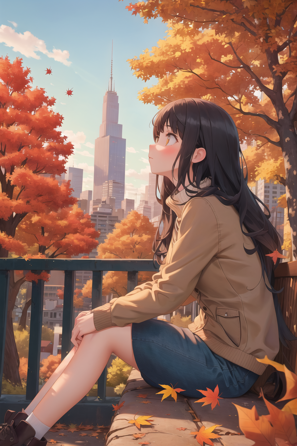 00048-3373759712-masterpiece,best quality,1girl,city,autumn,sitting,look away,from side,landscape.png